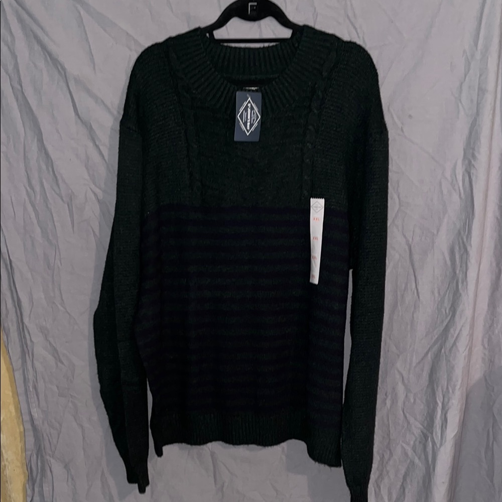 Men's Blue and Green Sweater pullover